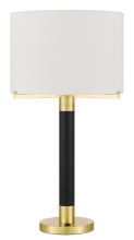 CAL Lighting BO-3148TB - Goldston 100W Metal Table Lamp with Drum Hardback Fabric Shade