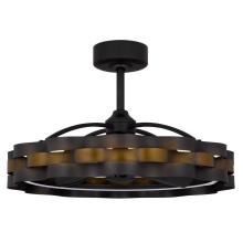 CAL Lighting CF-1004 - Remote Controlled 30W, 500 Lumen, 3000k Dimmable 6 Speed LED Arroyo Ultra Quiet Fan Light