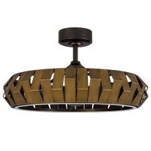 CAL Lighting CF-1005 - Remote Controlled 30W, 500 Lumen, 3000k Dimmable 6 Speed LED Arroyo Ultra Quiet Fan Light