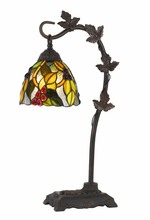 CAL Lighting BO-2754TB - 60W Cotulla Downbrdige Tiffany Metal Table Lamp