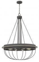CAL Lighting FX-3748-8 - 60W x 8 Nixa metal chandelier (Edison bulbs NOT included)