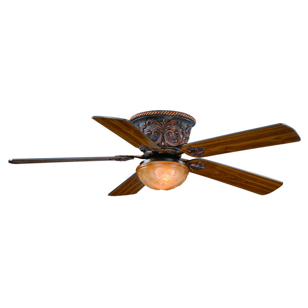 Corazon 52-in Flush Mount LED Ceiling Fan Aged Bronze