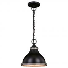 Vaxcel International P0367 - Sheffield 10-in. Pendant New Bronze and Distressed Ash with Light Silver Inner