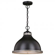 Vaxcel International P0368 - Sheffield 15-in. Pendant New Bronze and Distressed Ash with Light Silver Inner