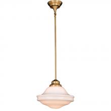 Vaxcel International P0374 - Huntley 12-in Pendant White Glass Natural Brass