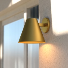 Vaxcel International T0793 - Smith 6.5-in. W Outdoor Wall Light Gold