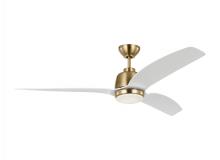 Visual Comfort & Co. Fan Collection 3AVLR60SBD - Avila 60 LED Ceiling Fan in Satin Brass with Matte White Blades and Light Kit