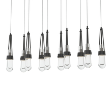 Hubbardton Forge 131207-SKT-LONG-10-ZM0434 - Link 10-Light Clear Glass Pendant