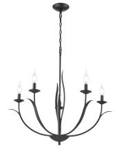 Millennium 44105-MB - Charlize 29.5" Wide 5-Light Chandelier - Matte Black