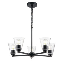 Millennium 64105-MB - Strayhan 24" 5-Light Chandelier - Matte Black