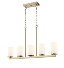 Millennium 2725WG-MG - Verlana 35" 5-Light Linear Chandelier - Modern Gold