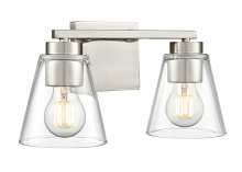 Millennium 64002-BN - Strayhan 13" 2-Light Vanity - Brushed Nickel