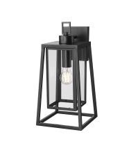 Millennium 198501-PBK - Denzell 17.25" High 1-Light Outdoor Wall Sconce - Powder Coated Black