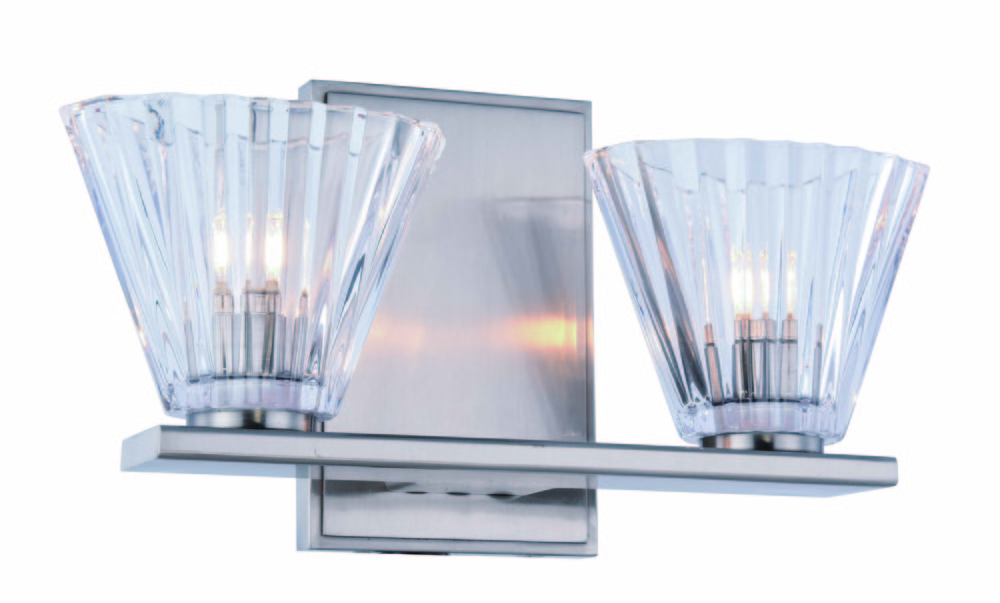 Oslo Collection 2-Light Burnished Nickel Finish Vanity Wall Sconce