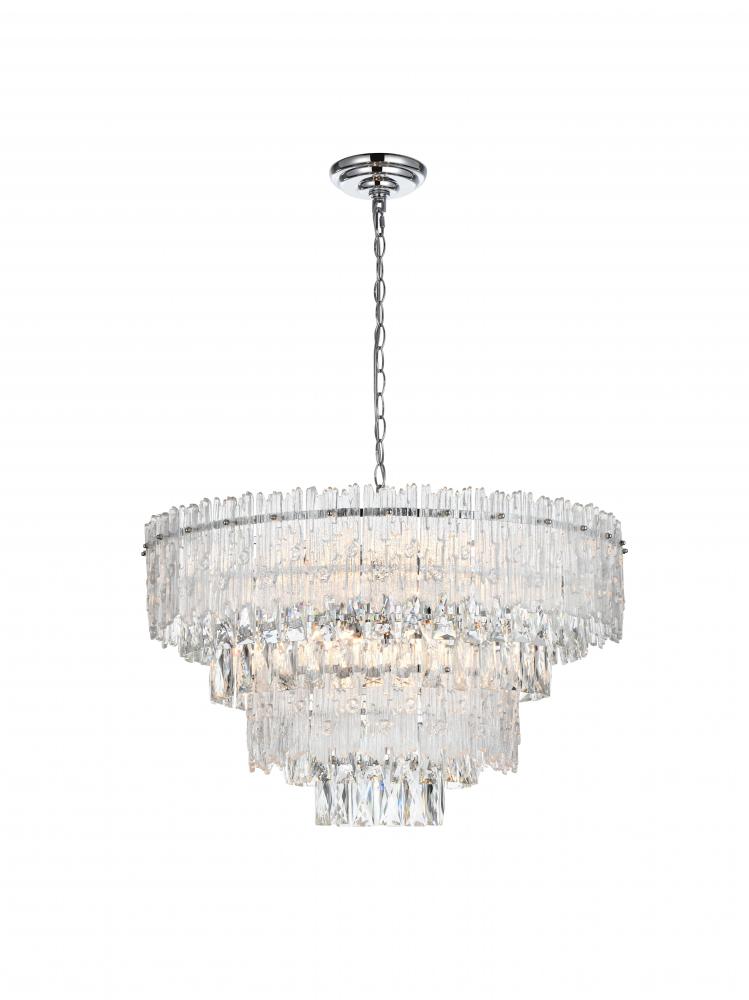 Emilia 25 inch Chandelier in Chrome