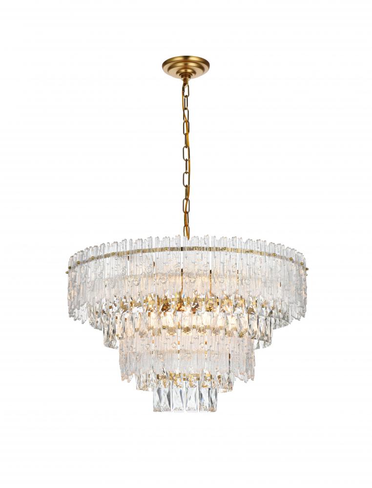 Emilia 25 inch Chandelier in Satin Gold