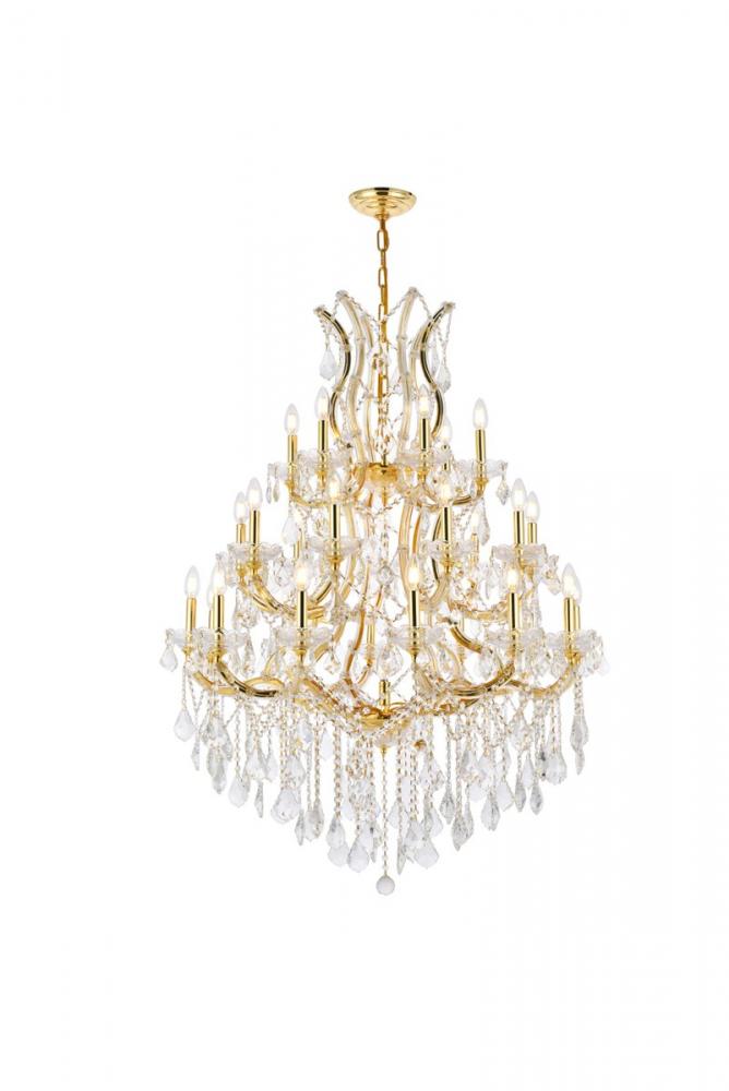 Maria Theresa 28 Light Gold Chandelier Clear Royal Cut Crystal