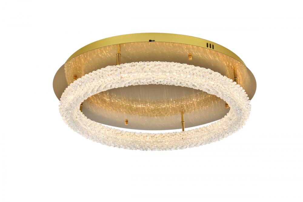 Bowen 26 Inch Adjustable LED Flush Mount in Satin Gold