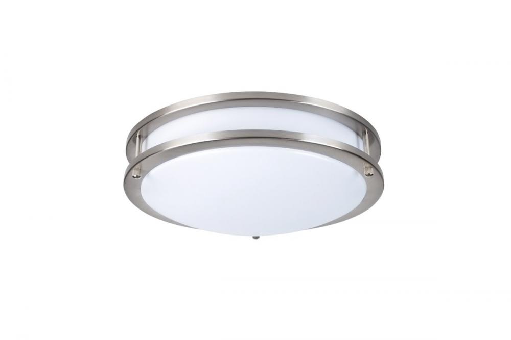 LED Double Ring Ceiling Flush, 5000k, 120 Degree, Cri80, Es, Ul, 15w, 120w Equivalent, 50000hrs