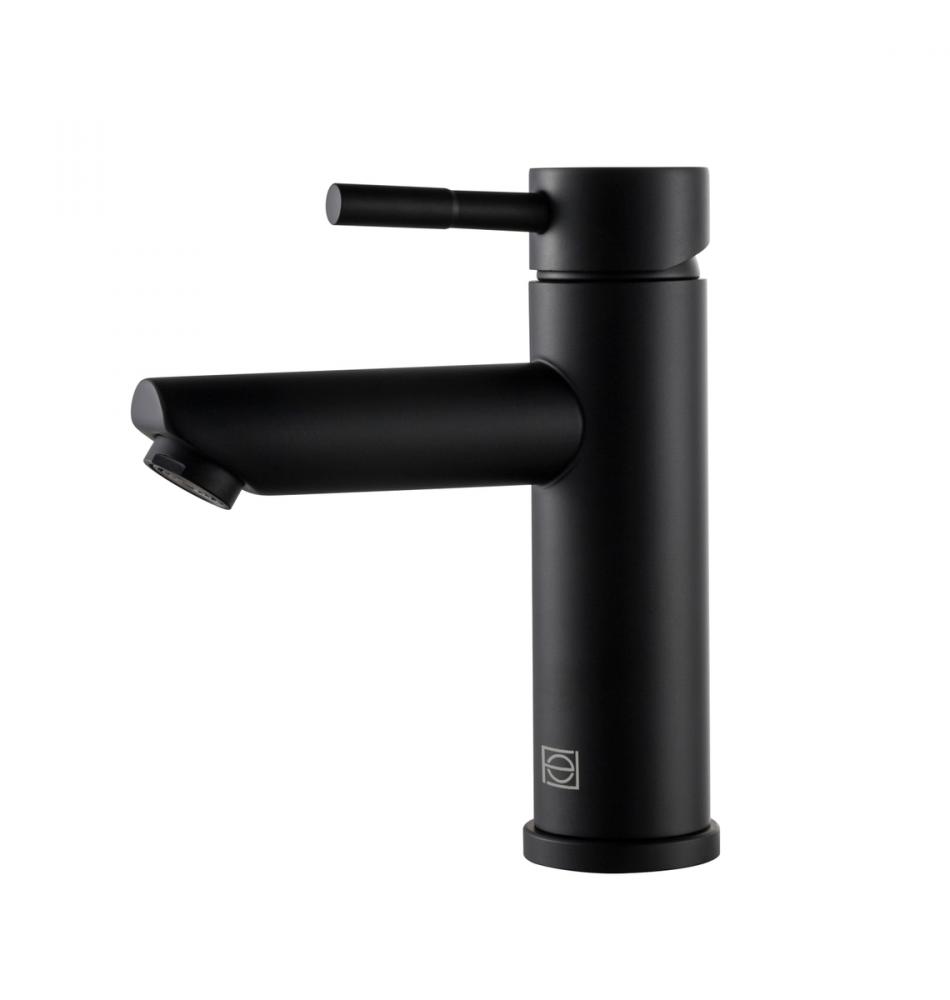 Mia Single Hole Single Handle Bathroom Faucet in Matte Black