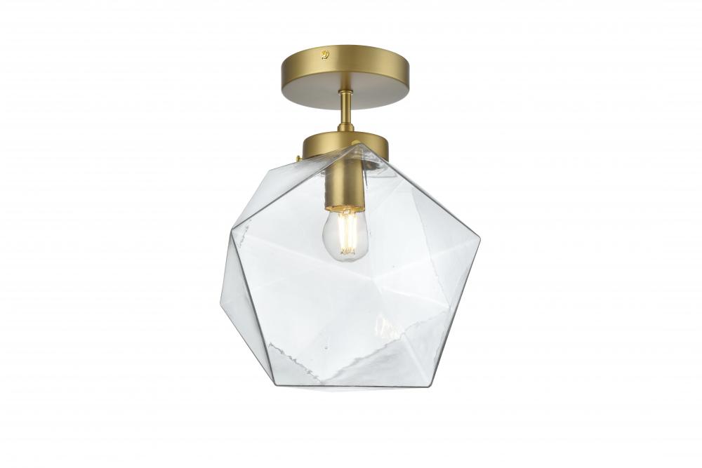 Lawrence Ceiling Lamp D9.8"H11.8 Satin Gold