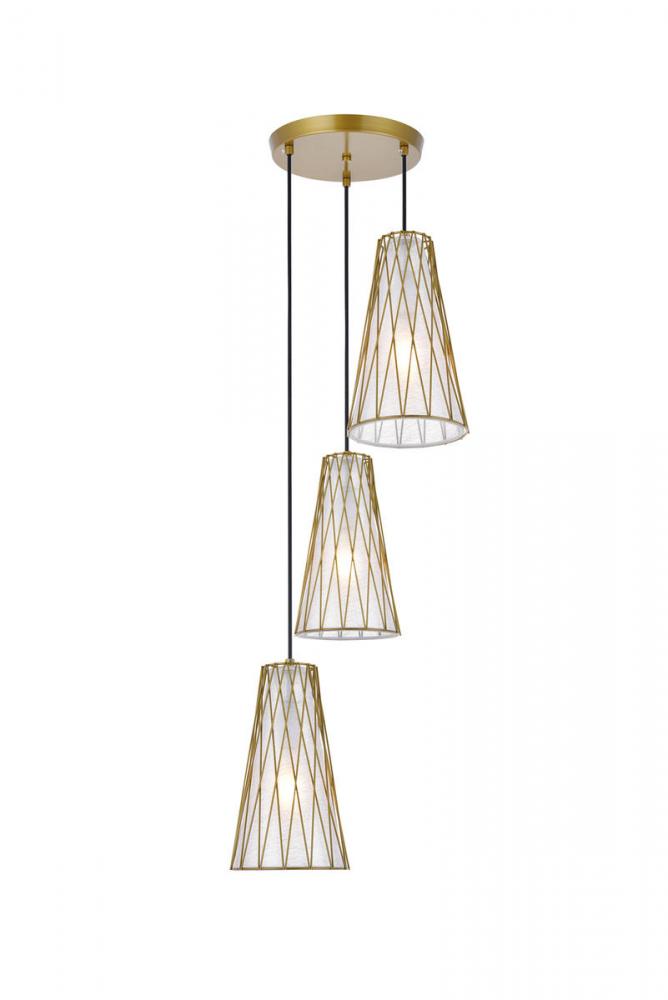Modesta Hang D15"H12.4"L3 Brass
