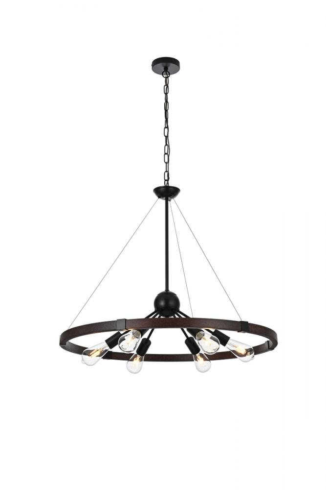 Thora 32 Inch Pendant Light in Weathered Black