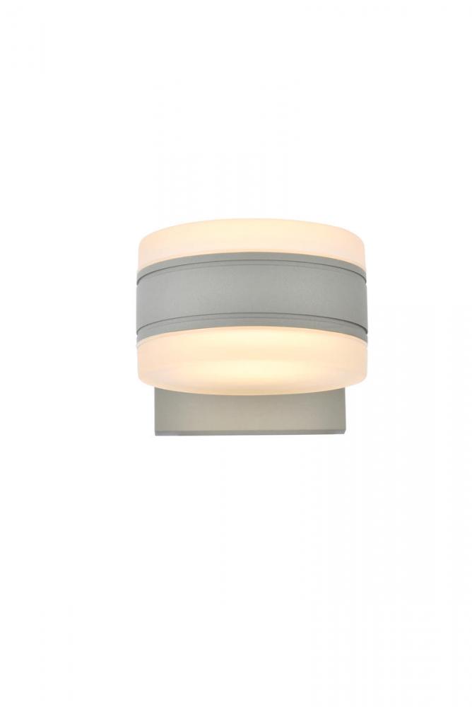 LED Wall Sconce D5''E6.5''H5.5'' Silver