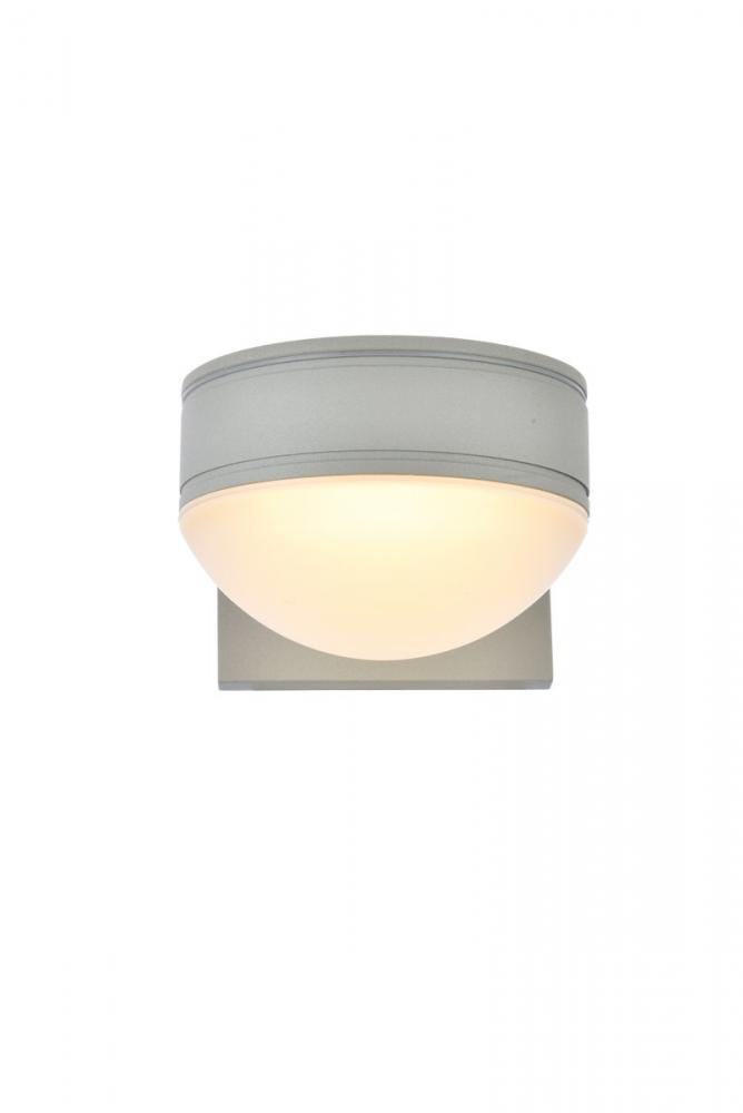 LED Wall Sconce D5''E6.5''H5.5'' Silver