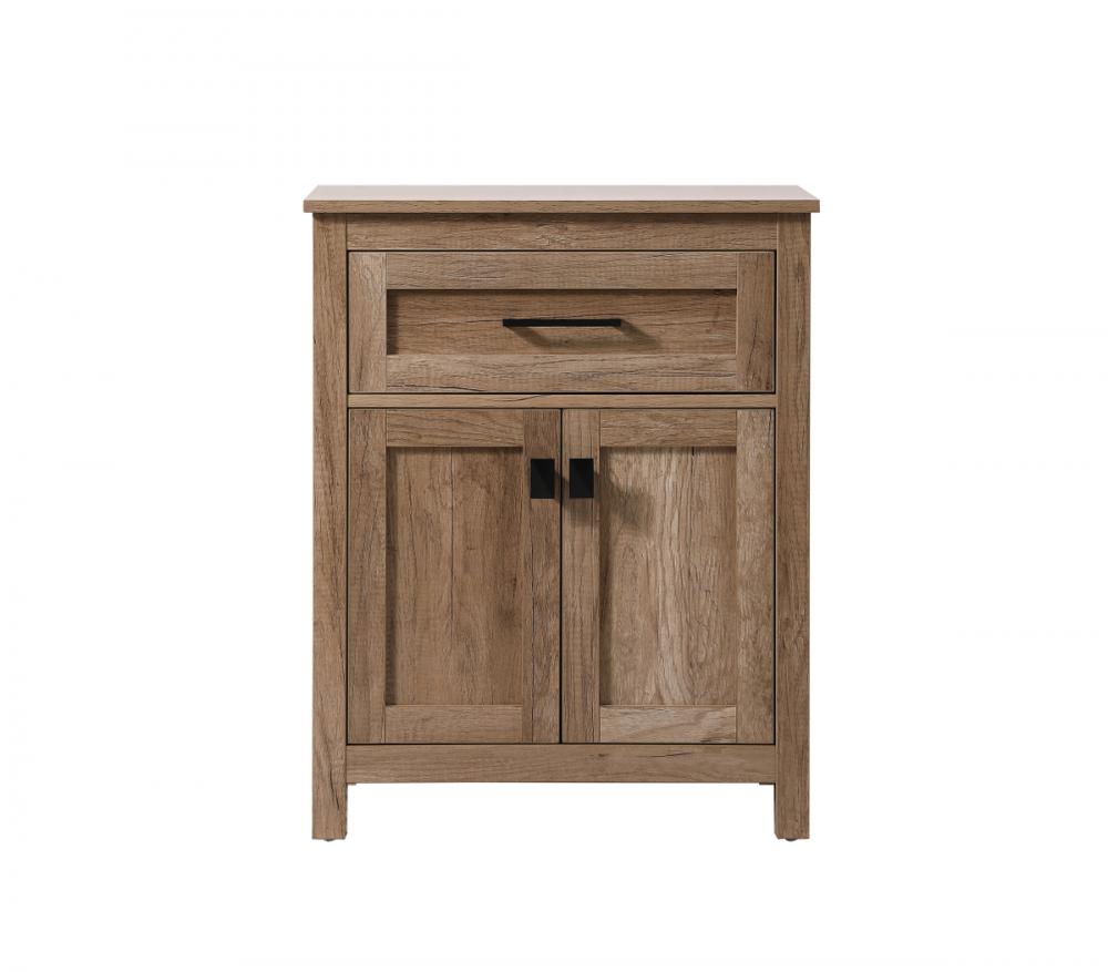 24 Inch Wide Bathroom Storage Freestanding Cabinet in Natural Oak