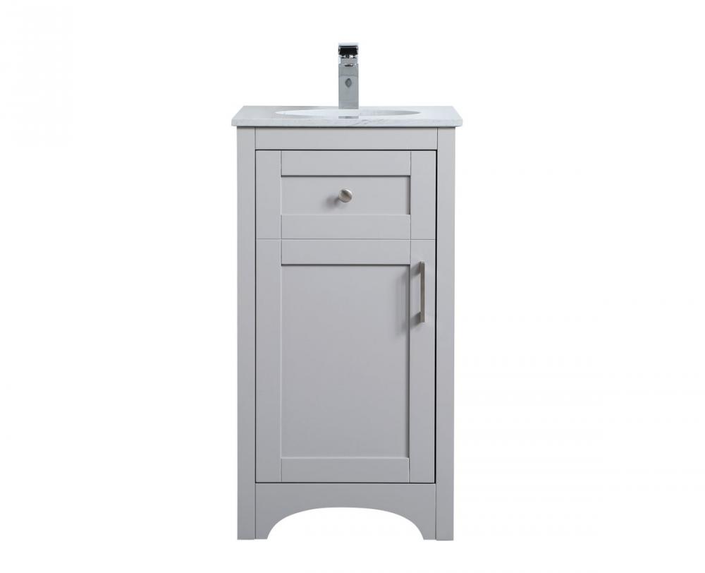 18 Inch Single Bathroom Vanity in Grey