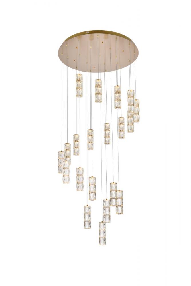 Polaris 38 Inch LED Chandelier in Gold