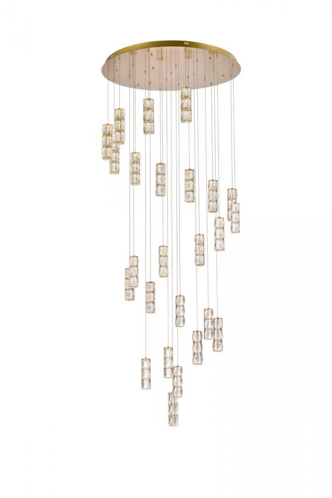 Polaris 42 Inch LED Chandelier in Gold