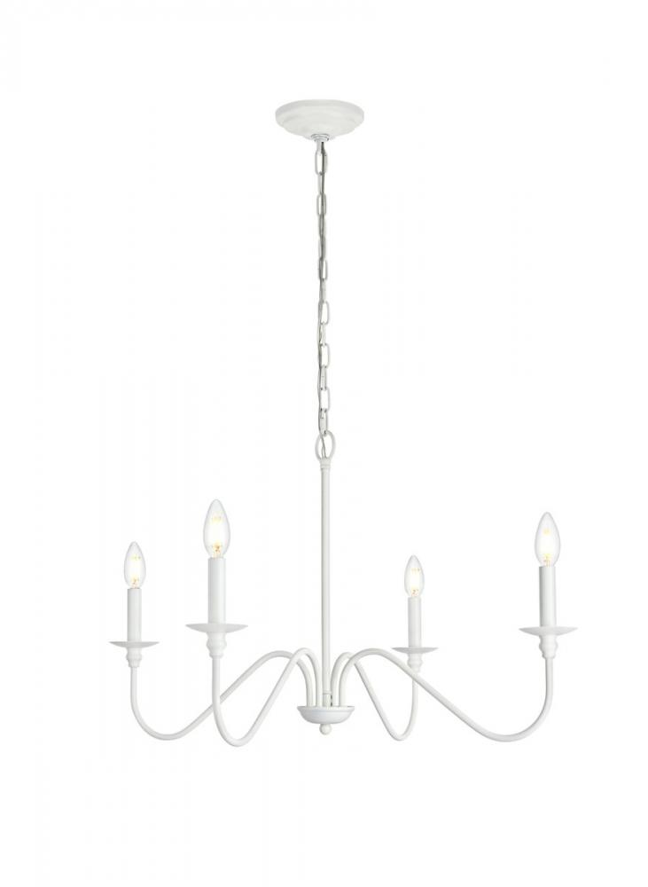 Rohan 30 Inch Chandelier in White