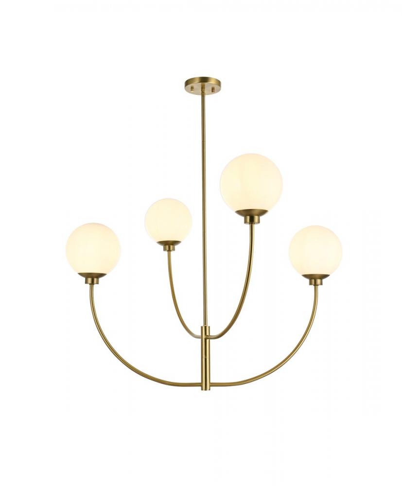 Nyomi 36 Inch Chandelier in Satin Gold