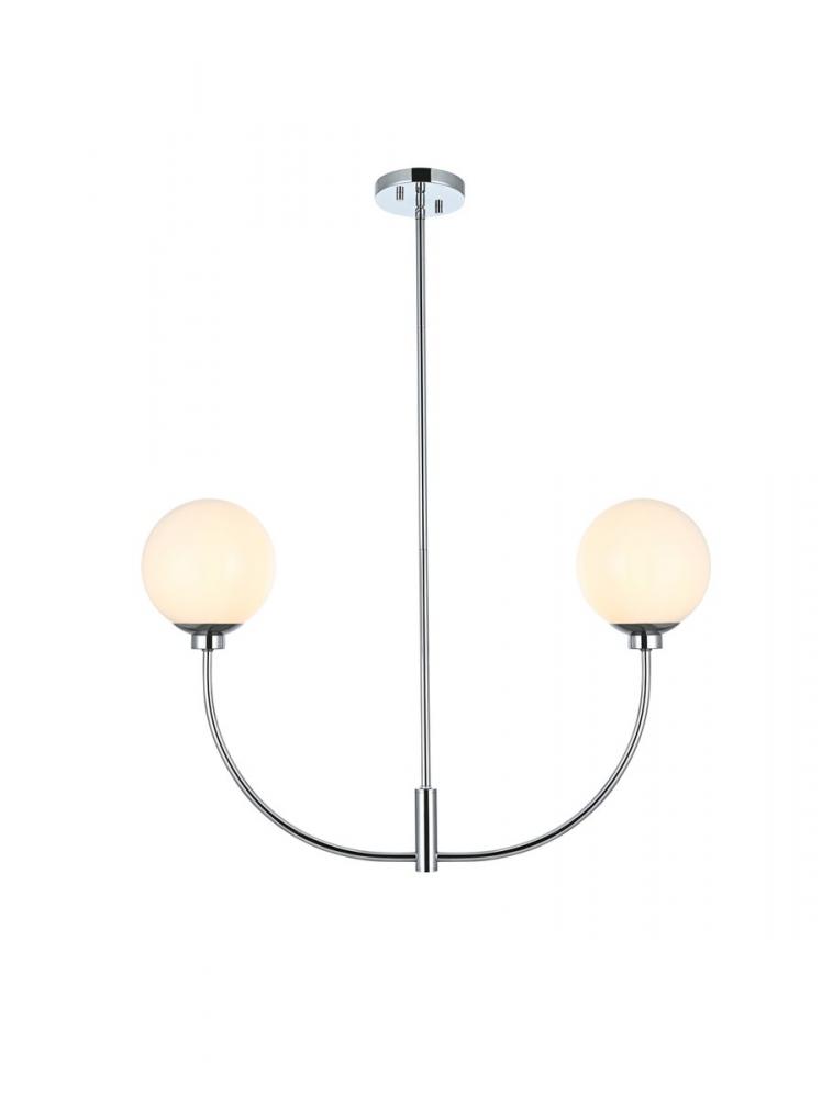 Nyomi 30 Inch Chandelier in Chrome