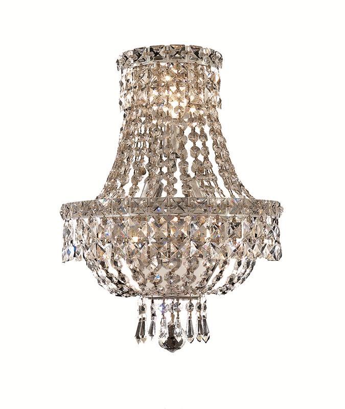 Tranquil 3 light Chrome Wall Sconce Clear Spectra® Swarovski® Crystal
