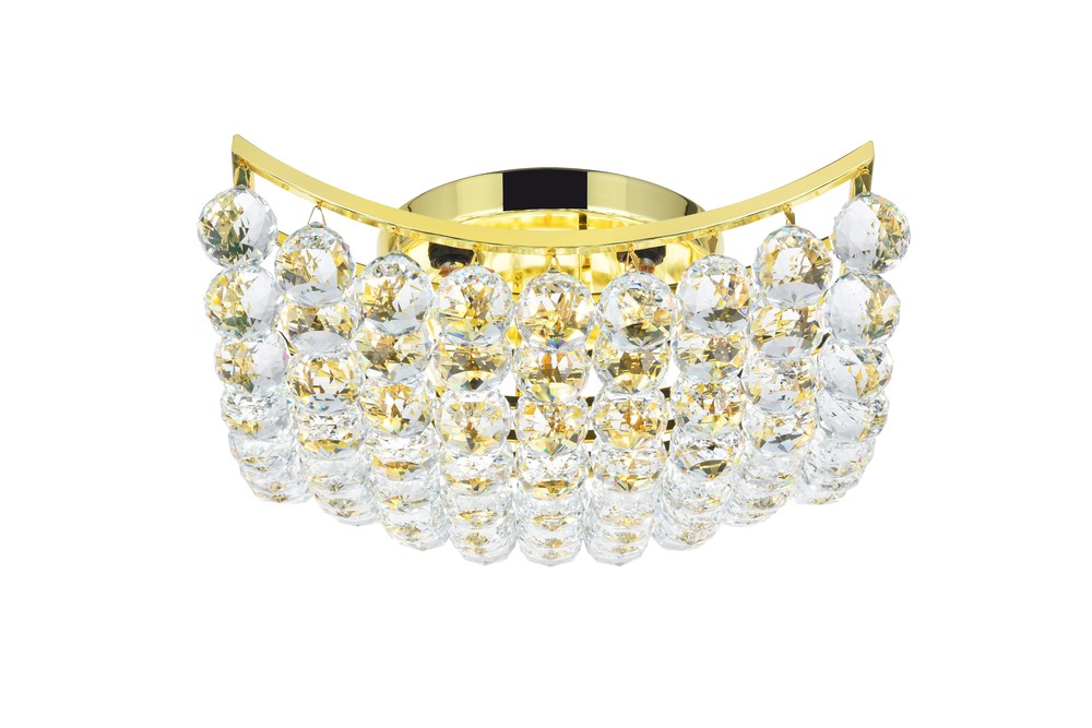 Corona 4 light Gold Flush Mount Clear Spectra® Swarovski® Crystal