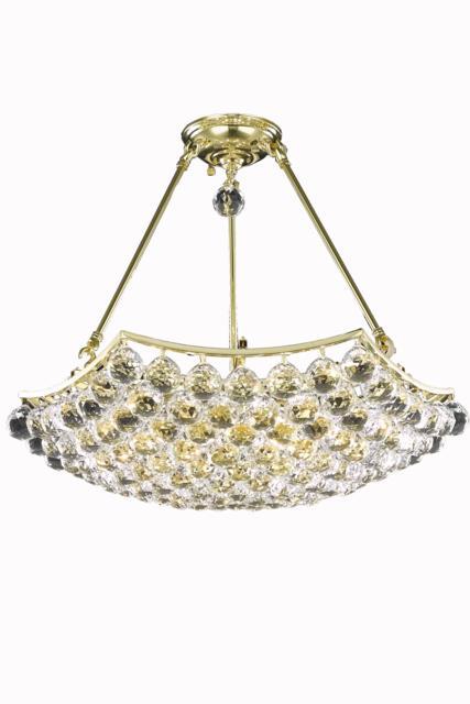 Corona 6 light Gold Chandelier Clear Elegant Cut Crystal