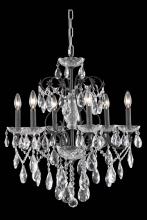 Elegant 2016D24DB/RC - St. Francis 6 Light Dark Bronze Chandelier Clear Royal Cut Crystal