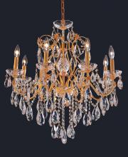 Elegant 2016D26G/RC - St. Francis 8 Light Gold Chandelier Clear Royal Cut Crystal