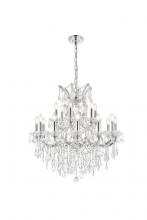 Elegant 2800D30C/RC - Maria Theresa 19 Light Chrome Chandelier Clear Royal Cut Crystal