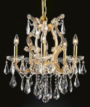 Elegant 2801D20G/RC - Maria Theresa 6 Light Gold Chandelier Clear Royal Cut Crystal