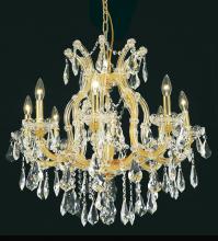 Elegant 2801D26G/RC - Maria Theresa 9 Light Gold Chandelier Clear Royal Cut Crystal