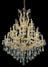 Elegant 2801D38G/RC - Maria Theresa 28 Light Gold Chandelier Clear Royal Cut Crystal