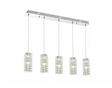 Elegant 3680D5C - Aston 40 inch LED Pendant in Chrome