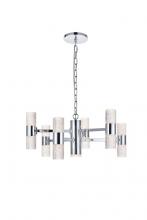 Elegant 5200D26C - Vega 13 Light Chrome LED Pendant