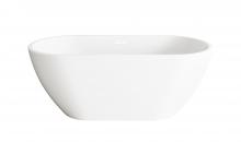 Elegant BT30359GW-WHT - Bathtub 59.1 x 29.5 x 23 GW with WHT drain kit