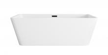 Elegant BT30667GW-MBK - Bathtub 66.9 x 29.5 x 22.8 Glossy White