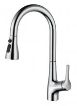 Elegant FAK-305PCH - Andrea Single Handle Pull Down Sprayer Kitchen Faucet in Chrome